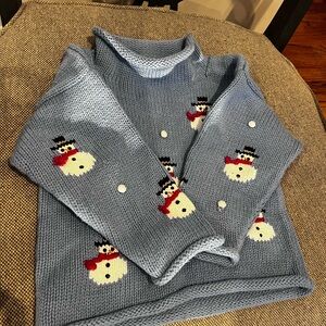 Blue Clauce Snowman Sweater for kids